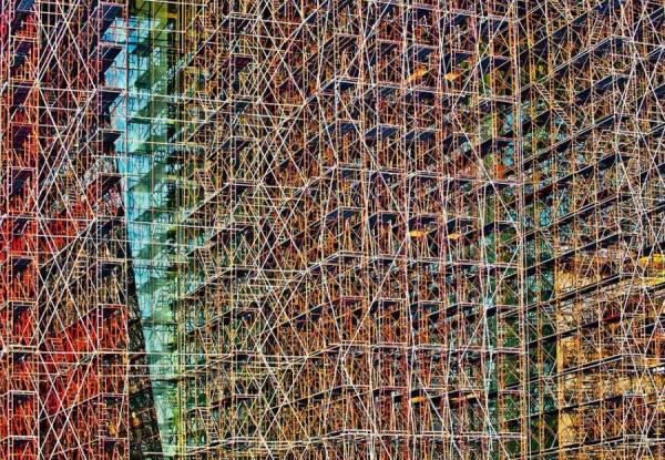 Photograph Robert Wilson Ndia Scaffolding on One Eyeland